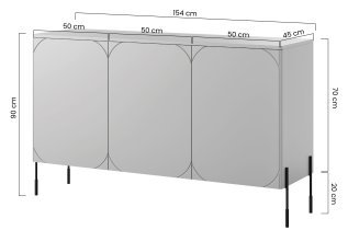 Bogart - Komoda Sonatia 150 3D2SZ - olivno zelena