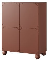 Komoda Sonatia II 120 2D2SZ - burgundsko rdeča