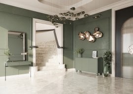 Dnevna soba in spalnica Sonatia II - olivno zelena