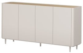 Komoda Elivo 200 4D z nogicami - kašmir/naoljen hrast