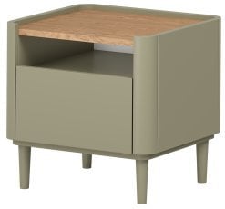 Nočna omarica Elivo 50 1SZ z nogicami - evkaliptus/baltski dune hrast