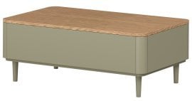 Klubska miza Elivo 100 2SZ z nogicami - evkaliptus/baltski dune hrast