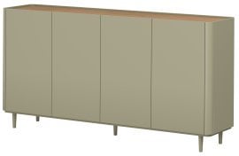 Komoda Elivo 200 4D z nogicami - evkaliptus/baltski dune hrast