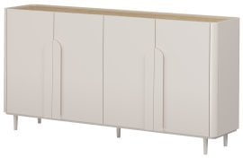 Komoda Amilio 200 4D z nogicami - kašmir/hrast naoljeni/ročaji kašmir