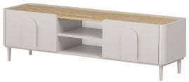 TV komoda Amilio 170 1K1SZ z nogicami - kašmir/hrast naoljeni/ročaji kašmir