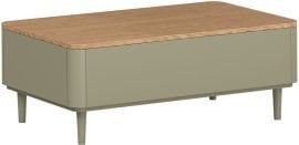 Klubska miza Amilio z nogicami - evkaliptus/hrast baltic dune