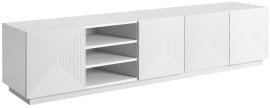 TV komoda na čoklu s policami Asha 200 5D - bela 