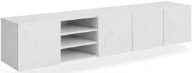Stenska TV komoda s policami Asha 200 5D  - bela 