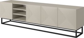 TV komoda s policami Asha 200 5D (kovinski okvirj) - kašmir