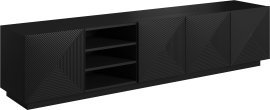 TV komoda na čoklu s policami Asha 200 5D - črna