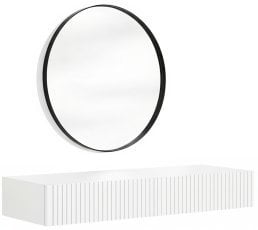 Stenska miza za ličenje z ogledalom Nicole 60 cm - bela
