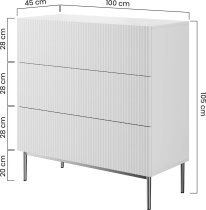 Bogart - Komoda Nicole 100 cm - kašmir