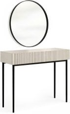 Miza za ličenje z ogledalom Nicole 60 cm - kašmir