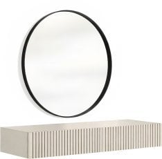 Stenska miza za ličenje z ogledalom Nicole 60 cm - kašmir