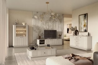 Dnevna soba in spalnica Vesper na čoklu - kašmir