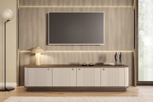 Bogart - TV komoda Vesper na čoklu 187 4D – kašmir/oreh