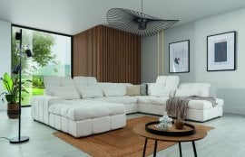 Sedežna garnitura v U obliki z električnim pomikom sedišča Magnelio U II