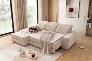 Sedežne garniture Bogart - Kotna sedežna garnitura Tulia Mini z relax mehanizmom