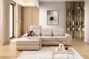 Sedežne garniture Bogart - Kotna sedežna garnitura Tulia Mini z relax mehanizmom