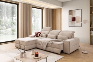 Sedežne garniture Bogart - Kotna sedežna garnitura Tulia Mini z relax mehanizmom