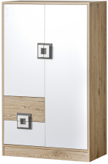  Visoka komoda Nico 7 - hrast/siva