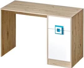 Pisalna miza Nico 10 - hrast/turkizna