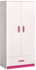 Garderobna omara Trafiko 1 - bela/roza