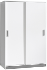 Garderobna omara z drsnimi vrati Trafiko 14 - bela/siva