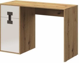 Pisalna miza Index 10 – bela sijaj/artisan hrast