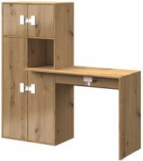 Pisalna miza+regal Index 11 – artisan hrast sijaj