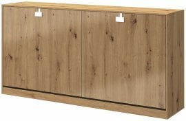 Vodoravni krevet u ormaru Index 20 - 90x200 cm - artisan hrast sjaj