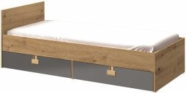 Dječji krevet Index 14 - 90x200 cm – siva sjaj/artisan hrast