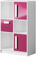 Visoka komoda Guliver 07 - rožnata