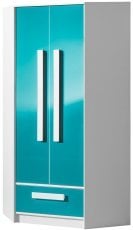 Kotna garderobna omara Guliver 02 - turkizna