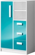 Visoka komoda Guliver 05 - turkizna