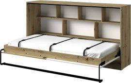 Vodoravni krevet u ormaru Nero 16 - 90x200 cm – sjaj