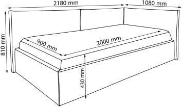 Constanta - Dvižna postelja Kidi - 90x200 cm