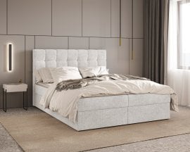 Boxspring postelja 5 - Oslo - 140x200 cm - tkanine Aragon 