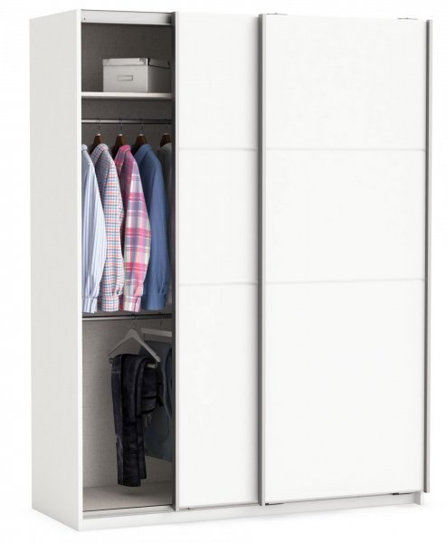 Garderobna omara Fast 150 cm bela