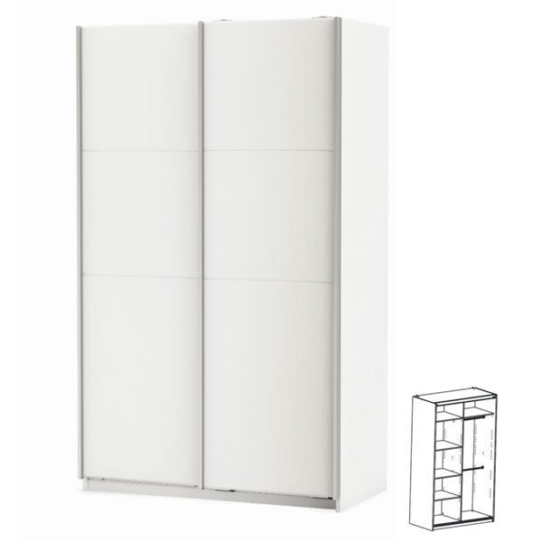 Garderobna omara Fast 120 cm bela