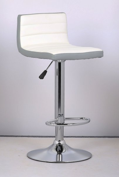 Barski stol Lirija II bel + siv