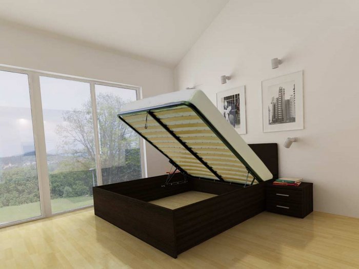 Dvižna postelja Lux - 140x190 cm