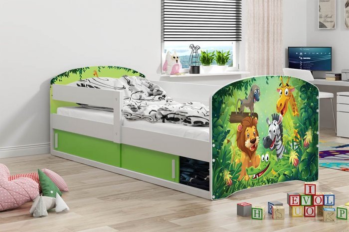 Otroška postelja Luki-1 - 80x160 cm - barva bela