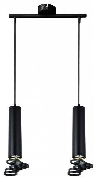Candellux - Viseča stropna svetilka Tube 2x50W GU10 6/30 Black