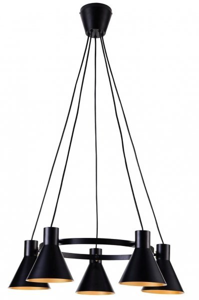 Candellux - Viseča stropna svetilka More 5x40W E27 Black Mat