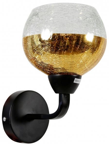 Candellux - Stenska svetilka Cromina Gold 1x60W E27 Black