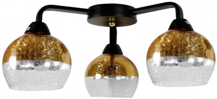 Candellux - Stropna svetilka Cromina Gold 3x60W E27 Black