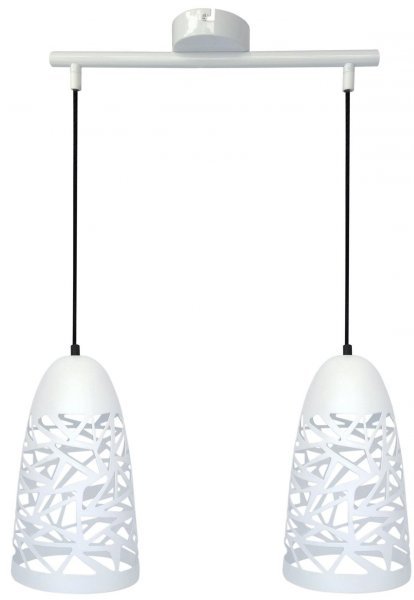 Candellux - Viseča stropna svetilka Sabrin 2x60W E27 White