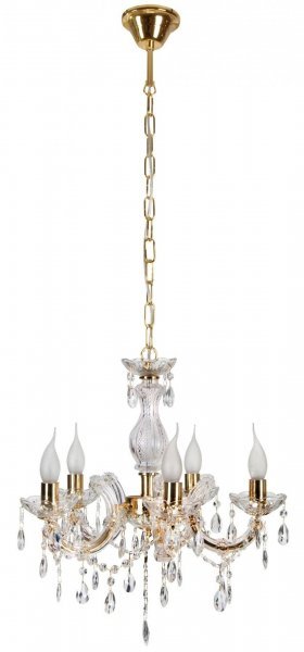Candellux - Viseča stropna svetilka Maria Teresa 5x40W E14 Gold