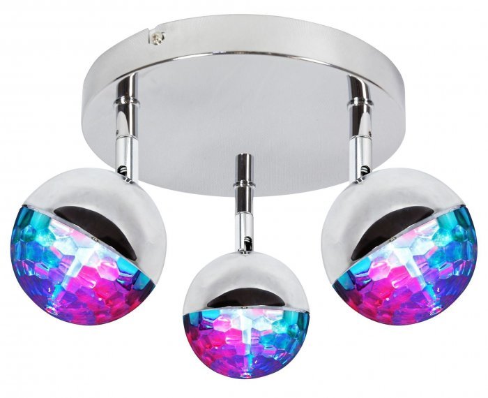Candellux - Stropna svetilka Party Plafond 3x3W LED RGB G Chrome 